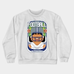 American Football White Silver Blue - Hail-Mary Blitzsacker - Indie version Crewneck Sweatshirt